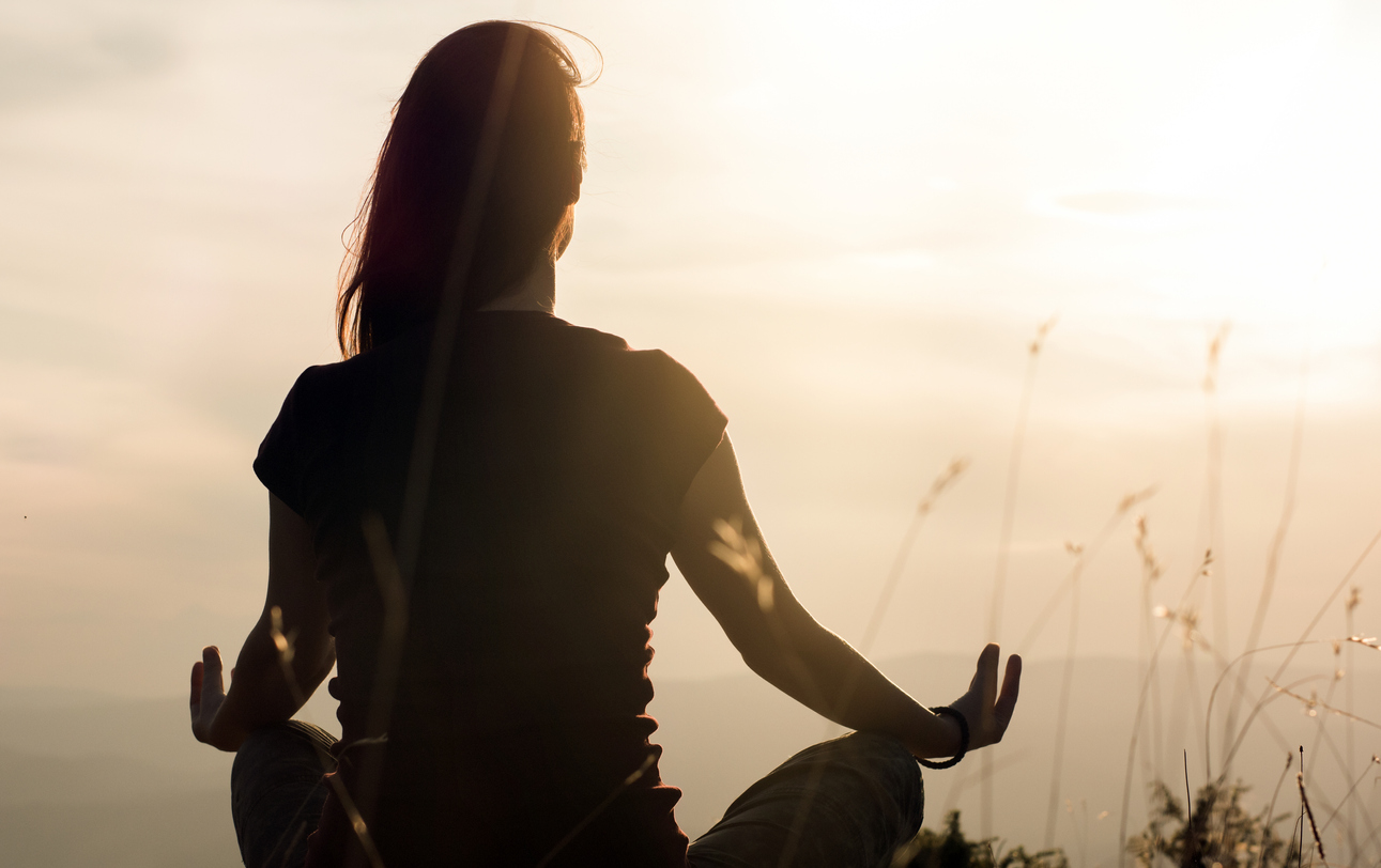 Meditation at sunrise